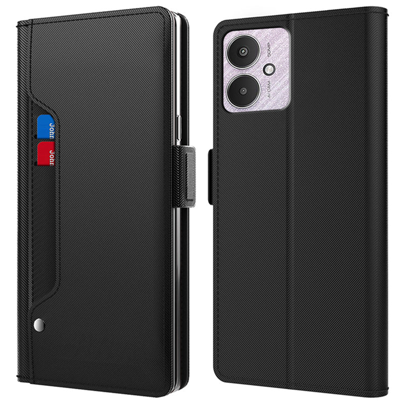 For Xiaomi Redmi 13C 5G Case Stand PU Leather Phone Cover with Mirror For Xiaomi Redmi 13C 5G Case Stand PU Leather Phone Cover with Mirror